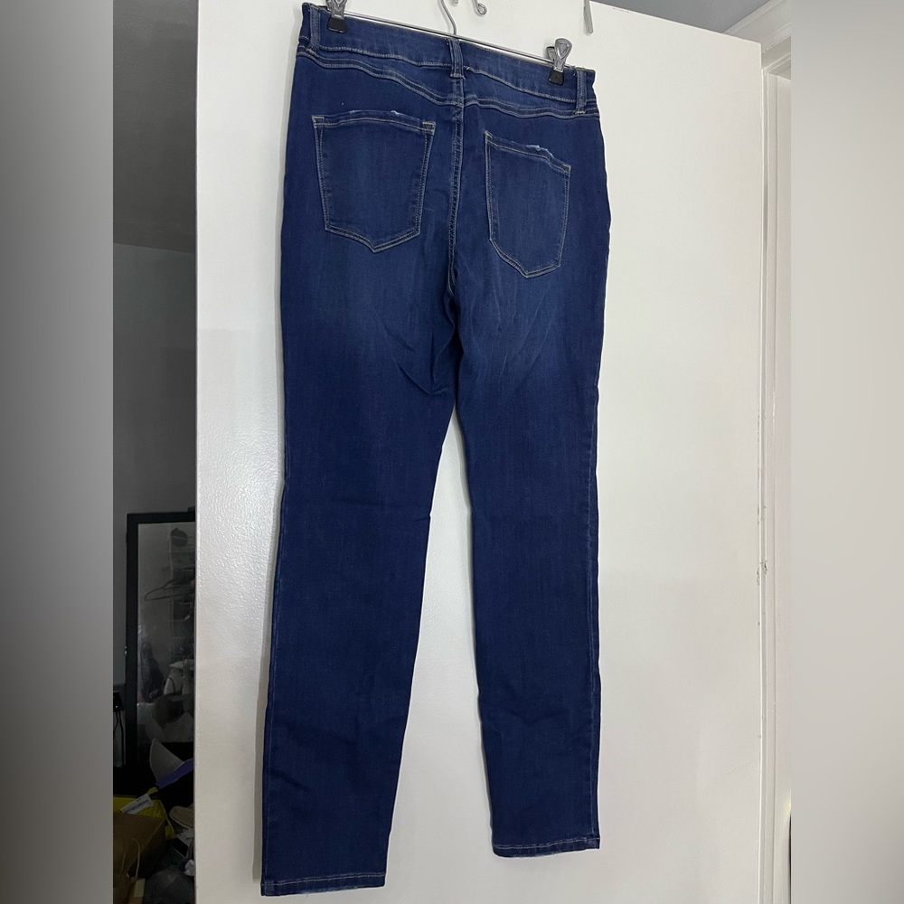 Rewash Dark Denim Cropped Ultra Stretch High Rise Skinny Jeans Jegging 9/29 NWT! - Picture 4 of 5